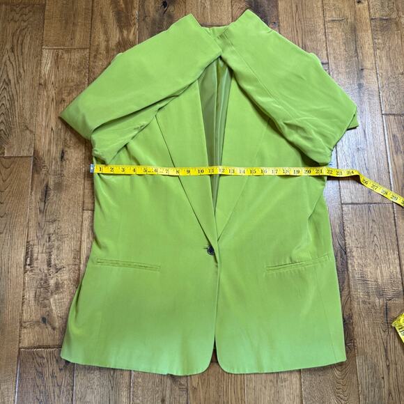 VTG Silks By Joan Leslie Blazer & Shirt Green Floral 100% Silk Womens Size 16/18 - Picture 6 of 14